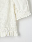 Switch Mia Shirred Linen Blend Top, White product photo View 03 S