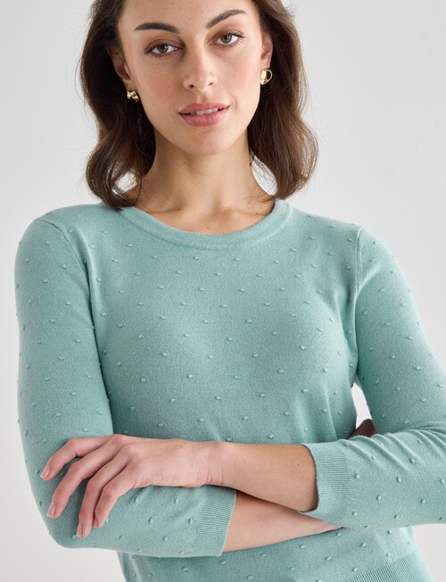 Oliver Black Textured Jumper, Sage product photo