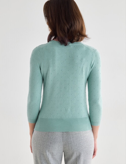 Oliver Black Textured Jumper, Sage product photo View 02 L