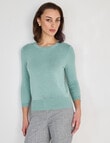 Oliver Black Textured Jumper, Sage product photo View 04 S