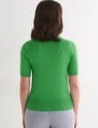 Oliver Black Textured Short Sleeve Jumper, Green product photo View 02 S