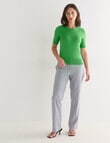 Oliver Black Textured Short Sleeve Jumper, Green product photo View 03 S