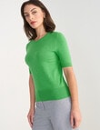 Oliver Black Textured Short Sleeve Jumper, Green product photo View 05 S