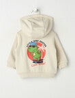 Teeny Weeny Play Time Dino Hoodie, Chalk product photo View 02 S