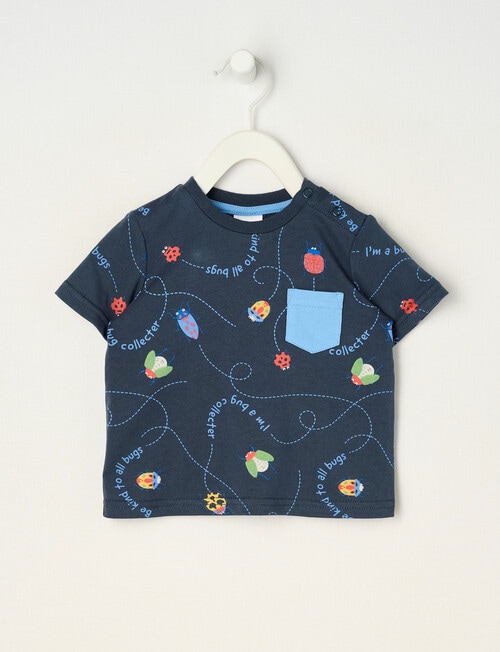 Teeny Weeny Play Time Bug Short Sleeve Tee, Navy product photo