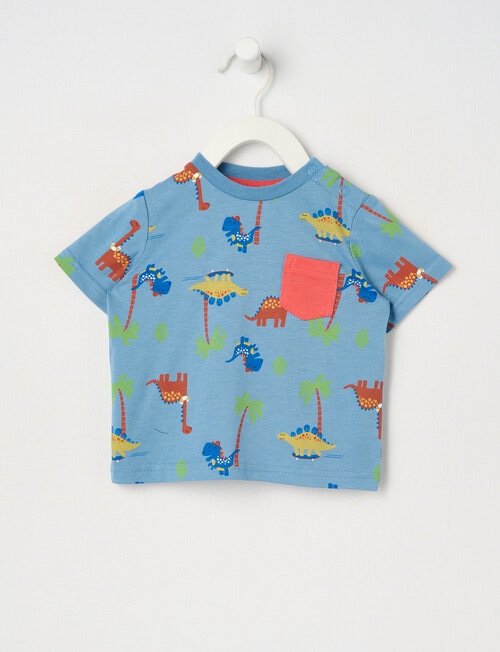 Teeny Weeny Dino Short Sleeve Tee, Blue product photo