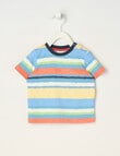 Teeny Weeny Play Time Wavy Stripe Short Sleeve Tee, Multicoloured product photo