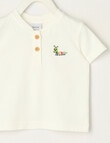 Teeny Weeny Play Time Short Sleeve Henley Tee, White product photo View 02 S