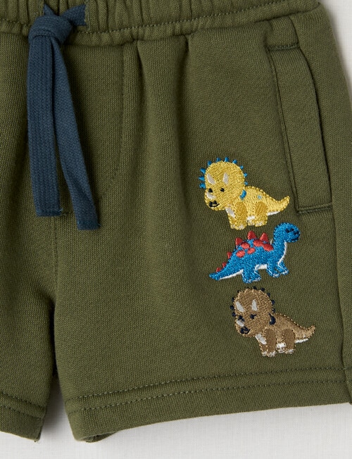 Teeny Weeny Play Time Knit Fleece Short, Khaki product photo View 03 L