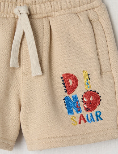 Teeny Weeny Play Time Knit Fleece Short, Stone product photo View 03 L