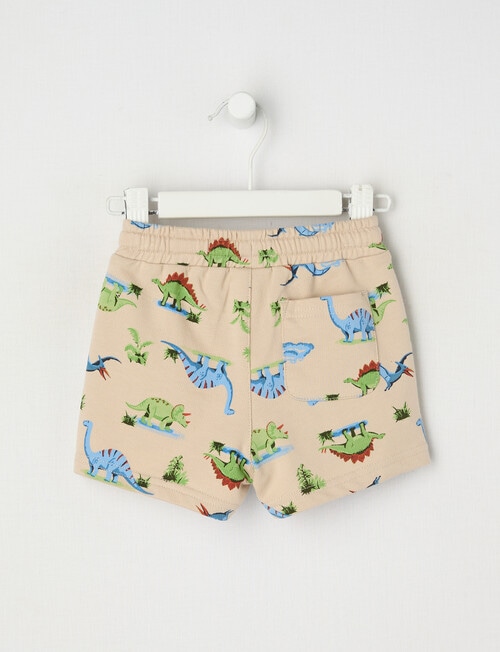 Teeny Weeny Dino Play Time Knit Short, Stone product photo View 02 L