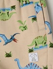 Teeny Weeny Dino Play Time Knit Short, Stone product photo View 03 S