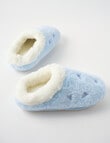 Lyric Cloud Embroidered Slippers, Pale Blue product photo View 02 S