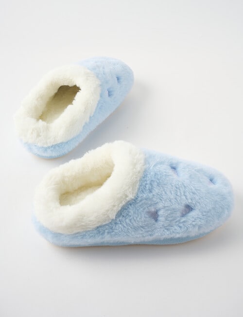 Lyric Cloud Embroidered Slippers, Pale Blue product photo View 02 L