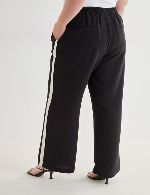 Studio Curve Pleat Front Jogger, Black & Stone product photo View 02 L