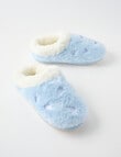 Lyric Cloud Embroidered Slippers, Pale Blue product photo