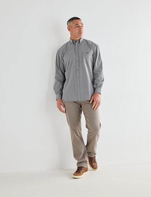 Logan Salem Long Sleeve Shirt, Grey product photo View 03 L
