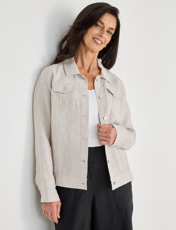 Ella J Linen Jacket, Natural product photo