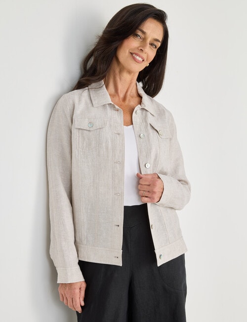 Ella J Linen Jacket, Natural product photo
