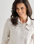 Ella J Linen Jacket, Natural product photo View 04 S