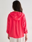 Ella J Linen Zip Jacket, Poppy product photo View 02 S