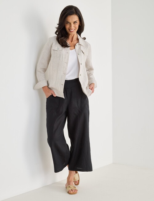 Ella J Linen Jacket, Natural product photo View 03 L