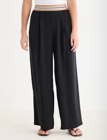 Mineral Peta Wide Leg Pants, Black product photo