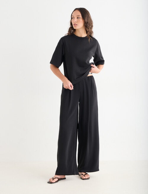 Mineral Peta Wide Leg Pants, Black product photo View 03 L