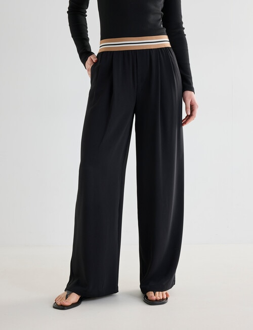 Mineral Peta Wide Leg Pants, Black product photo View 05 L