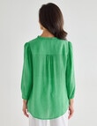 Ella J Ruffle Detail Top, Green product photo View 02 S