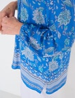 Ella J Border Print Top, Blue product photo View 04 S