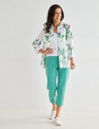 Ella J Classic Botanical Shirt, White product photo View 06 S