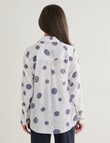 Ella J Classic Spot Shirt, Navy product photo View 02 S