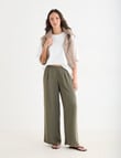 Mineral Peta Wide Leg Pants, Khaki product photo
