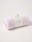 Little Bundle Cotton Stripe Bassinet Blanket, Lilac product photo View 02 S