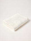 Little Bundle Cotton Pointelle Bassinet Blanket, Cream product photo View 02 S