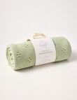 Little Bundle Cotton Pointelle Bassinet Blanket, Sage product photo View 02 S