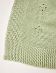 Little Bundle Cotton Pointelle Bassinet Blanket, Sage product photo View 03 S