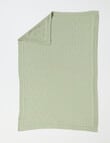Little Bundle Cotton Pointelle Bassinet Blanket, Sage product photo View 06 S