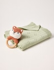 Little Bundle Blanket & Rattle Gift Set, Fox product photo