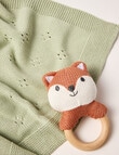 Little Bundle Blanket & Rattle Gift Set, Fox product photo View 03 S