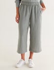 Zest Essentials Linen Crop Pant, Sage product photo