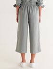Zest Essentials Linen Crop Pant, Sage product photo View 02 S