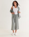 Zest Essentials Linen Crop Pant, Sage product photo View 03 S