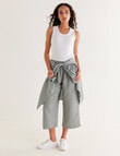 Zest Essentials Linen Crop Pant, Sage product photo View 05 S