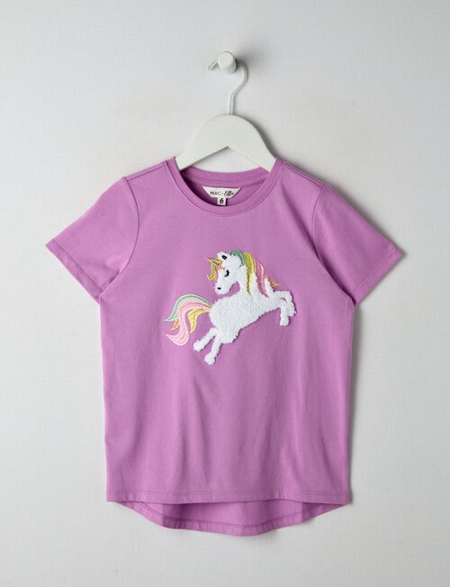 Mac & Ellie Boucle Unicorn Short Sleeve Tee, Orchid product photo