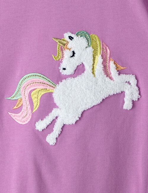 Mac & Ellie Boucle Unicorn Short Sleeve Tee, Orchid product photo View 02 L