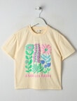 Mac & Ellie Flower Garden Short Sleeve Boxy Tee, Milk product photo