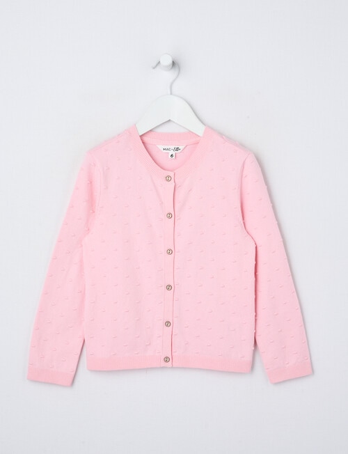 Mac & Ellie Dobby Spot Cardigan, Pink Sorbet product photo