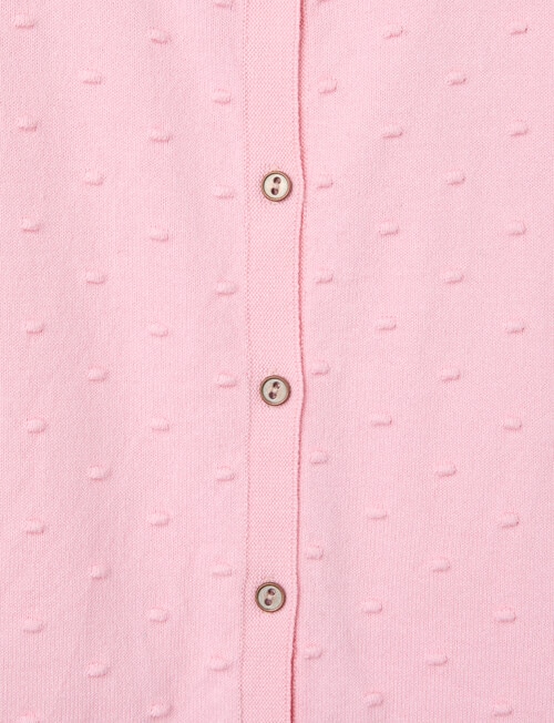 Mac & Ellie Dobby Spot Cardigan, Pink Sorbet product photo View 02 L